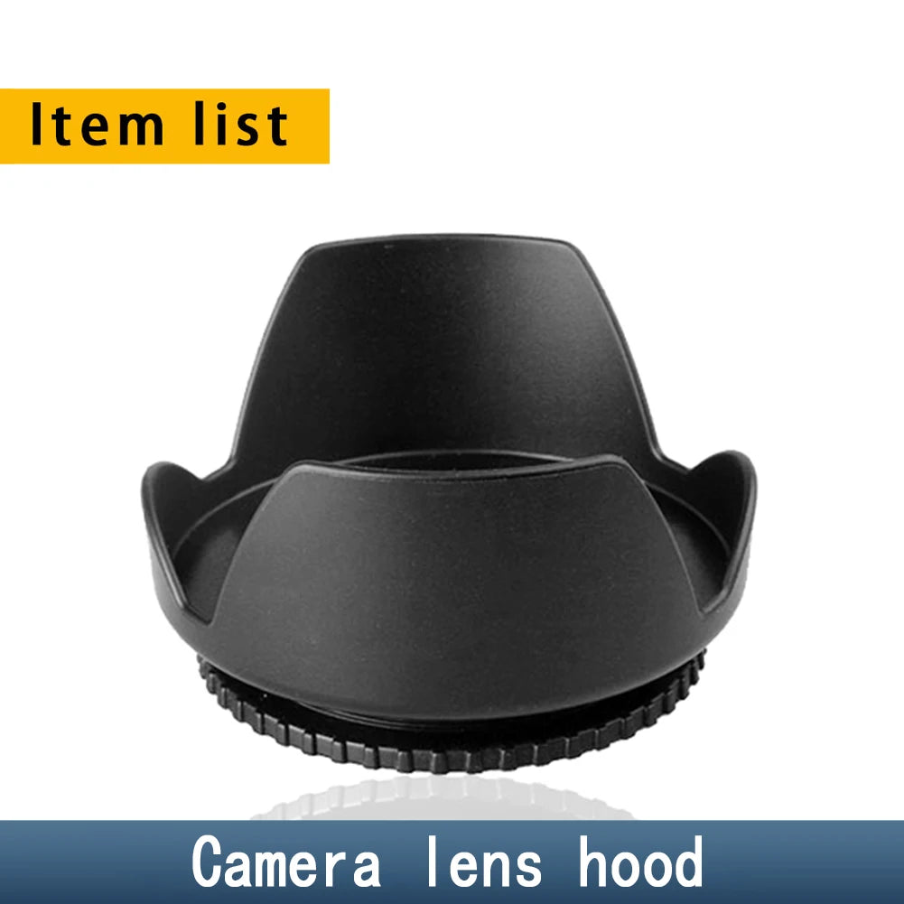 MYOBO Camera Lens Hood - 49 52 58 55 62 67 72 77 82 mm for Canon Nikon Sony DSLR SLR Camera Lente Protector Shade