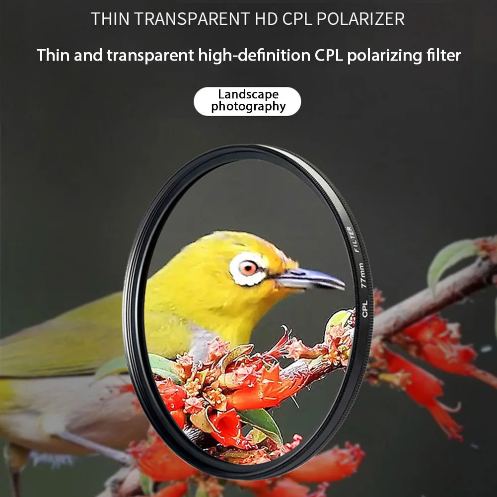 ERIKOLE CPL Circular Polarizing Filter - 37 40.5 43 46 49 52 55 58 62 67 72 77 82 mm for Canon Nikon Sony etc camera len filters