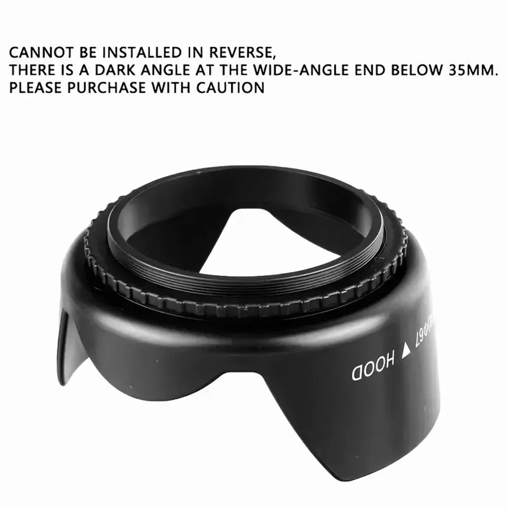 MYOBO Camera Lens Hood - 49 52 58 55 62 67 72 77 82 mm for Canon Nikon Sony DSLR SLR Camera Lente Protector Shade