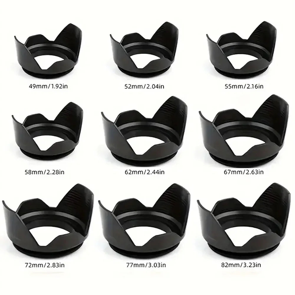 MYOBO Camera Lens Hood - 49 52 58 55 62 67 72 77 82 mm for Canon Nikon Sony DSLR SLR Camera Lente Protector Shade